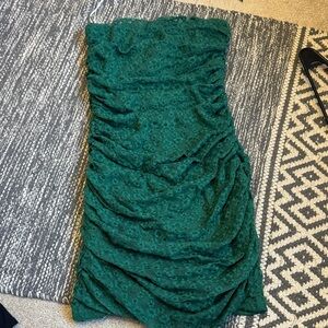 Hello Molly Strapless Emerald Dress